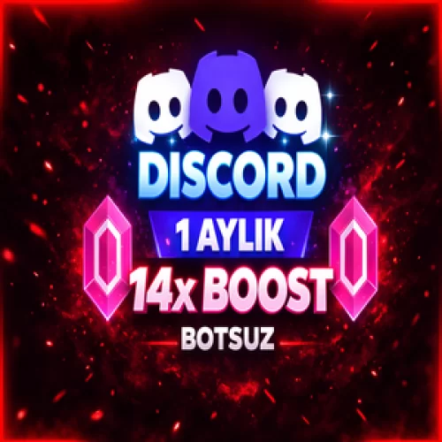  ⭐BOTSUZ  1 Ay Discord 14x Boost⭐GARANTİLİ⚡